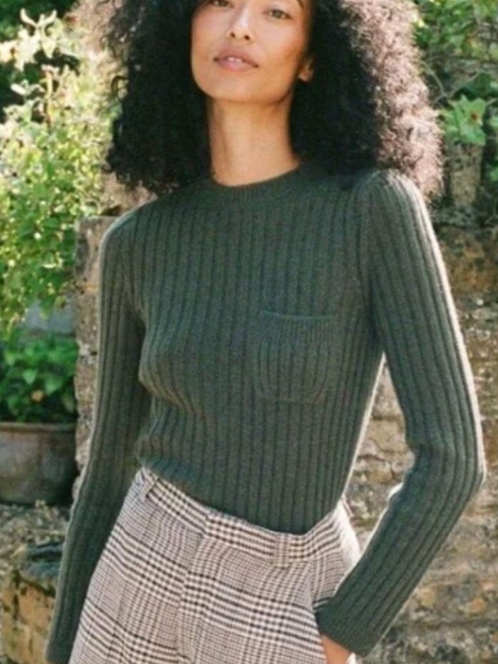 Doen Ashbourne Cashmere Wool Sweater in Ponderosa Green size Small $298